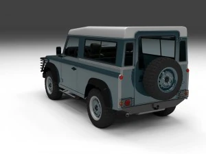 full land rover defender 90 station wagon 3D Model