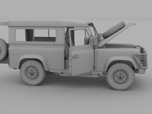 full land rover defender 90 station wagon 3D Модель