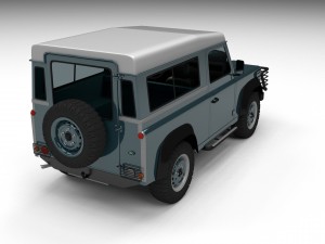 full land rover defender 90 station wagon 3D Модель
