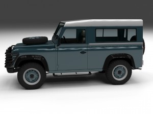 full land rover defender 90 station wagon 3D Модель