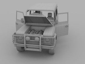 full land rover defender 90 station wagon 3D Модель