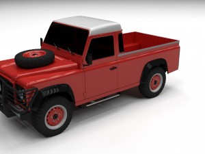 land rover defender 110 pick up 3D Модель