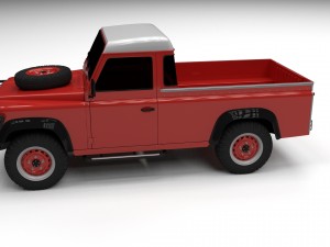 land rover defender 110 pick up 3D Модель