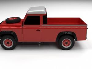 land rover defender 110 pick up 3D Модель