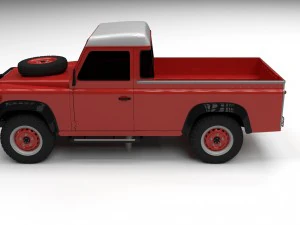 land rover defender 110 pick up 3D Model