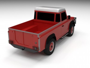 land rover defender 110 pick up 3D Модель