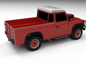 land rover defender 110 pick up 3D Модель