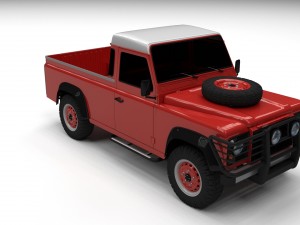 land rover defender 110 pick up 3D Модель