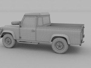 land rover defender 110 pick up 3D Модель