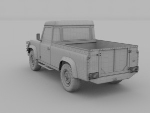 land rover defender 110 pick up 3D Модель