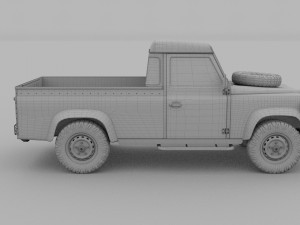 land rover defender 110 pick up 3D Модель