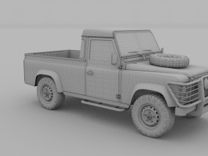 land rover defender 110 pick up 3D Модель