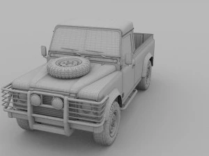 land rover defender 110 pick up 3D Model