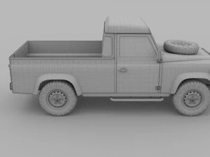 land rover defender 110 pick up 3D Model