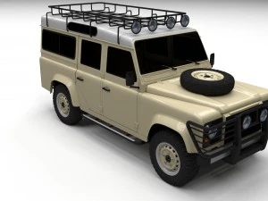 land rover defender 110 station wagon 3D Model