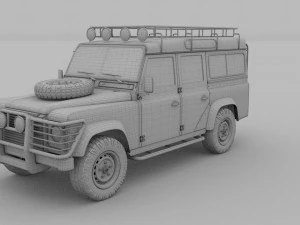 land rover defender 110 station wagon 3D Model