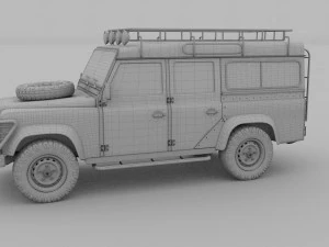 land rover defender 110 station wagon 3D Model