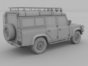 land rover defender 110 station wagon 3D Model