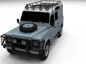 land rover defender 110 utility station wagon 3D Модель