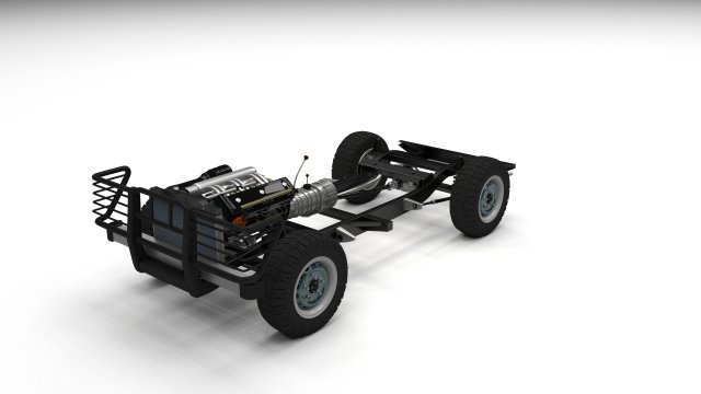 full suv chassis Model 3D .c4d .max .obj .3ds .fbx .stl .blend 