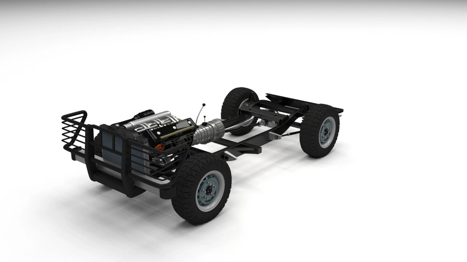 full suv chassis 3D Model .c4d .max .obj .3ds .fbx .stl .blend 