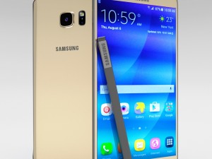 samsung galaxy note 5 gold platinum 3D Model
