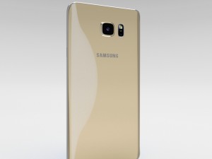 samsung galaxy note 5 gold platinum 3D 模型