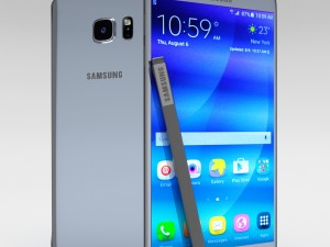 samsung galaxy note 5 silver titanium 3D Model