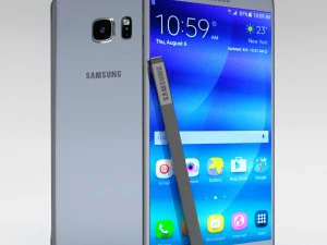 samsung galaxy note 5 сріблястий титан 3D Модель