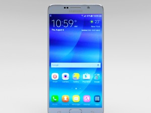 samsung galaxy note 5 silver titanium 3D Model