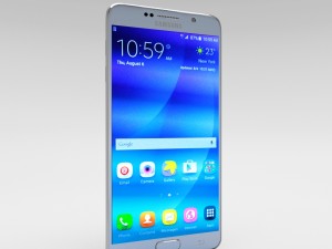 samsung galaxy note 5 silver titanium 3D Model