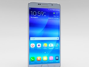 samsung galaxy note 5 silver titanium 3D Model