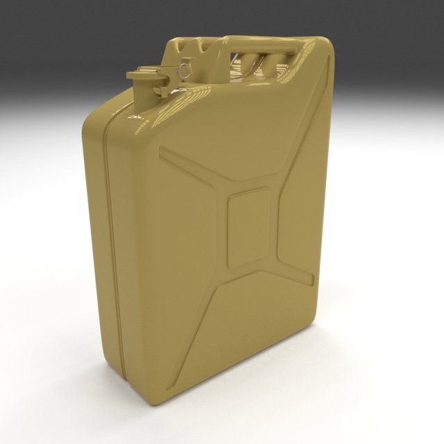 jerry can yellow 3D Model .c4d .max .obj .3ds .fbx .stl .blend 