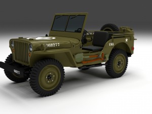 full w chassis jeep willys mb military Modèle 3D