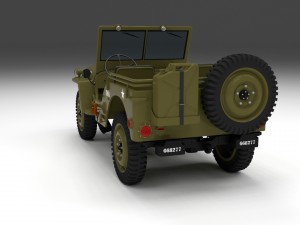 full w chassis jeep willys mb military Modèle 3D