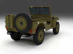 full w chassis jeep willys mb military Modèle 3D