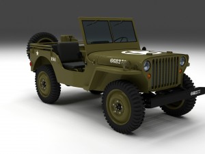 full w chassis jeep willys mb military Modèle 3D