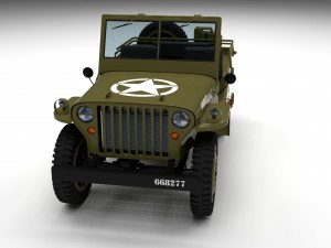 full w chassis jeep willys mb military Modèle 3D