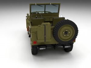 full w chassis jeep willys mb military Modèle 3D
