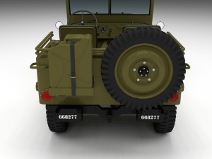 full w chassis jeep willys mb military Modèle 3D