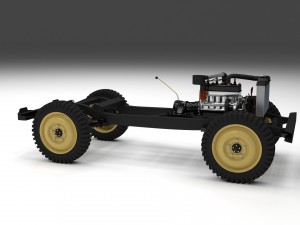 full w chassis jeep willys mb military Modèle 3D