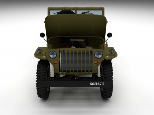 full w chassis jeep willys mb military Modèle 3D