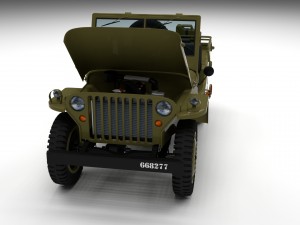 full w chassis jeep willys mb military Modèle 3D