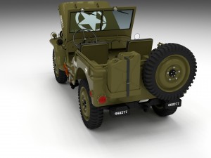 full w chassis jeep willys mb military Modèle 3D