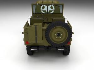 full w chassis jeep willys mb military Modèle 3D