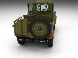 full w chassis jeep willys mb military Modèle 3D
