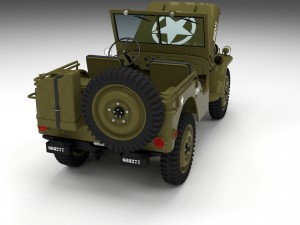 full w chassis jeep willys mb military Modèle 3D