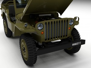 full w chassis jeep willys mb military Modèle 3D