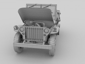 full w chassis jeep willys mb military Modèle 3D