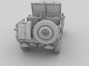 full w chassis jeep willys mb military Modèle 3D